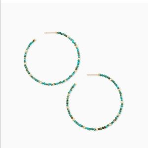 Kendra Scott Scarlet Gold Hoop Earrings in Turquoise